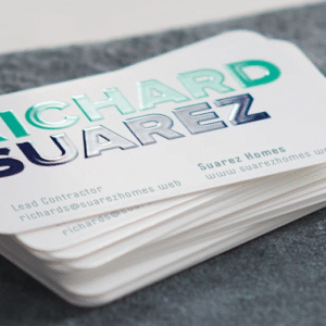 Raised Spot UV Business Cards 2"x3.5"
